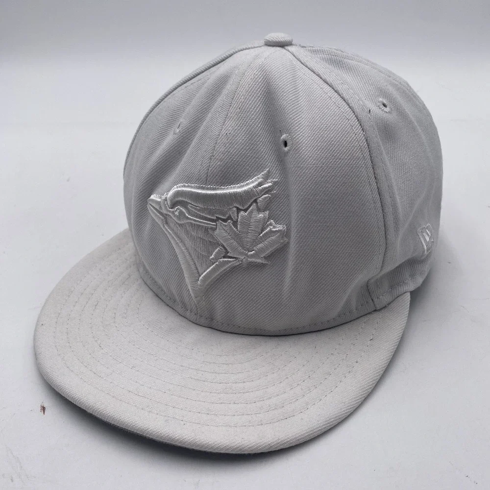 Toronto Blue Jays Hat Whiteout New Era 9Fifty‎ SnapBack White Flatbill Cleaned